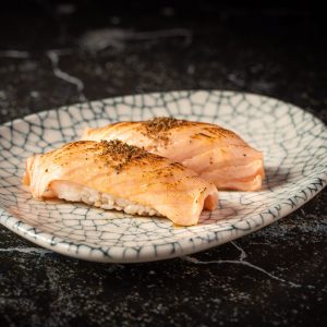 Niguiris Flambeado de Salmón [2u]
